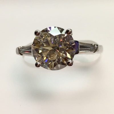 top view of a diamond ring
