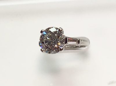 Classic tapered engagement ring