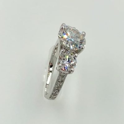 Diamond and white gold ring