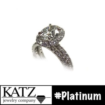 Social Diamond Platinum Ring Post