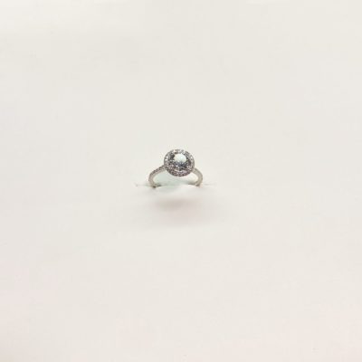 Top View Halo Diamond Ring
